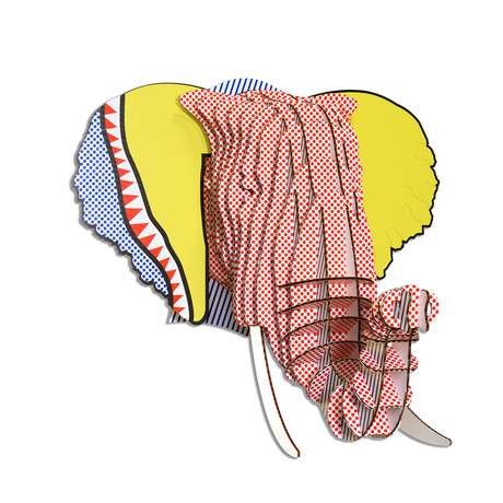 Eyan // Cardboard Elephant Head // Pop! Art Print (Medium)