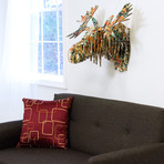 Fred // Cardboard Moose Head-Drip Art Print (Medium)