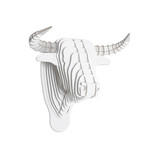 Toro // Cardboard Bull Head // White (Medium)