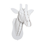 Juliette // Cardboard Giraffe Head // White (Medium)