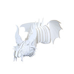 Nikita // Cardboard Dragon Head // White (Medium)