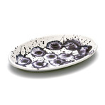 Floral Madness // Oval Plate (Black)