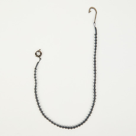 Pocket Chain // Gray Ropes + Gray Hematite Stones