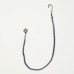 Pocket Chain // Dark Blue Ropes + Gray Hematite Stones