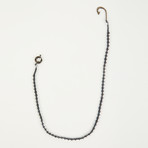 Rustic Pocket Chain // Gray Ropes + Gray Hematite Stones