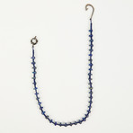Pocket Chain // Dark Blue Ropes + Hematite Stones