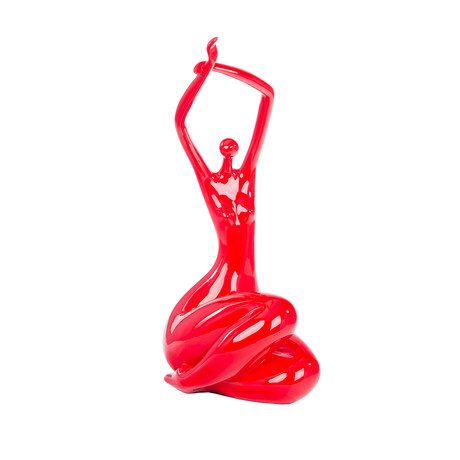 Lady in Red Resin Sculpture // Mini