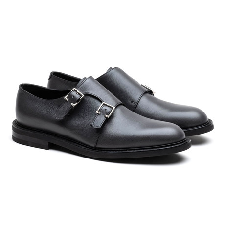 Morval Buffalo Monk Strap // Charcoal (UK: 6.5)