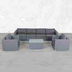 Resort Grade Mesh Modular Double Club Sofa Set // 7 Pc