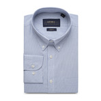 Striped Pocket Button Down Shirt // Blue + White (M)