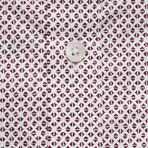 Pocket Patterned Button-Up Shirt // Brown + White (S)