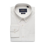 Striped Pocket Button Down Shirt // Dark Gray + White (L)