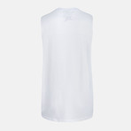 Bodybuilding Cut Off Tank // White (M)