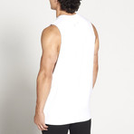 Bodybuilding Cut Off Tank // White (M)