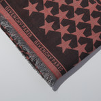 Givenchy // Large Wool Paris Stars Scarf // Red