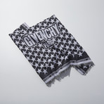 Givenchy // Large Wool Paris Stars Scarf // Black