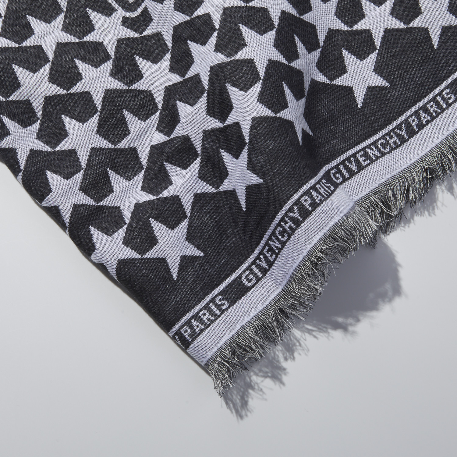 Givenchy // Large Wool Paris Stars Scarf // Black - Givenchy + Versace ...