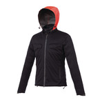 Winter Smart Jacket // Dark Blue + Orange Hood (L)