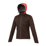 Winter Smart Jacket // Coffee Black + Orange Hood (XS)