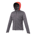 Winter Smart Jacket // Grey + Orange Hood (XS)