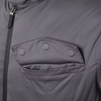 Winter Smart Jacket // Grey + Orange Hood (L)