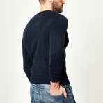Wool Pullover V-Neck // Navy (M)