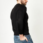 Wool V-Neck Pullover // Black (XL)