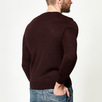 Wool V-Neck Pullover // Plum (S)