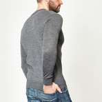 Wool V-Neck Pullover // Medium Gray (M)
