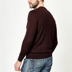Wool Round Neck Pullover // Plum (XL)