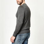 Wool Round Neck Pullover // Charcoal (XS)