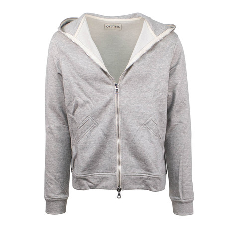 Oyster Holdings // Narita Zip-Up Hoodie Sweatshirt // Heather Gray (S)