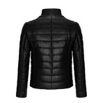 Quilted Leather Jacket // Black (3XL)
