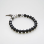Dell Arte // Onyx + Howlite Bracelet // Black + White