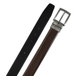 McCartney Reversible Leather Belt // Brown + Black (36"W)