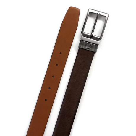 Harrison II Reversible Casual Belt // Brown + Tan (32"W)