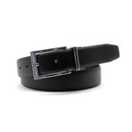 Palmer Leather Saffiano Reversible Belt // Black (32"W)