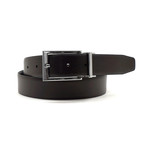 Palmer Leather Saffiano Reversible Belt // Black (36"W)