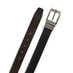 Palmer Leather Saffiano Reversible Belt // Black (32"W)