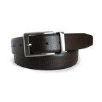 Marcus Leather Reversible Feather Edge Belt // Brown + Black (32)
