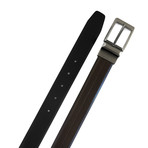 Marcus Leather Reversible Feather Edge Belt // Brown + Black (32)