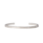Simple Minus Cuff // Brushed Sterling Silver (L)