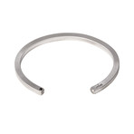 Simple Plus Cuff // Brushed Sterling Silver (M)