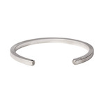 Simple Plus Cuff // Brushed Sterling Silver (M)