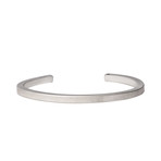 Simple Plus Cuff // Brushed Sterling Silver (M)
