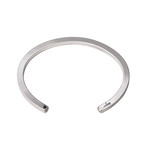 Simple Plus Cuff // Brushed Sterling Silver (M)