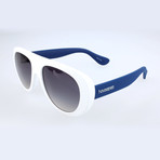 Unisex Rio QT1-LS Sunglasses // White + Blue