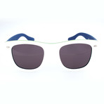 Men's Brasil 16Q-Y1 Sunglasses // White + Blue (50-21-145)