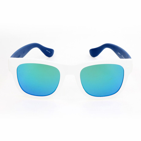 Unisex Paraty QT1-Z9 Sunglasses // White + Blue