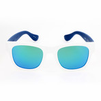 Unisex Paraty QT1-Z9 Sunglasses // White + Blue